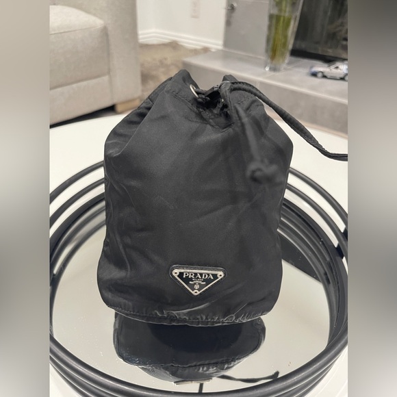 PRADA Handbags - PRADA Drawstring Pouch Pouch Nylon Black